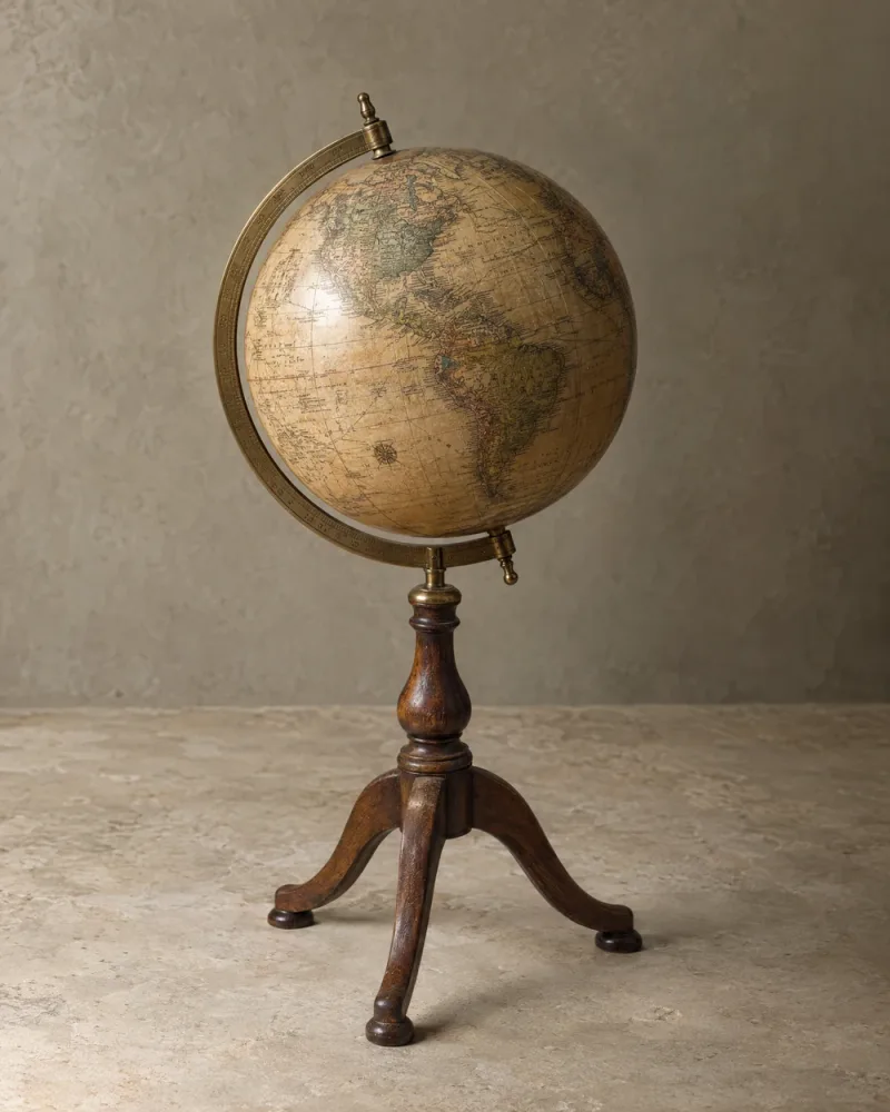 Globe op houten onderstel